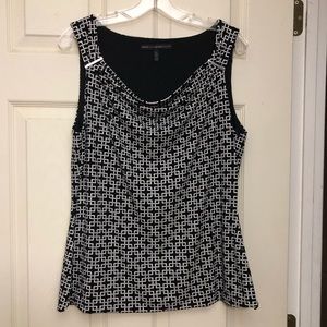 2/$10 WHBM sleeveless top, draped neck